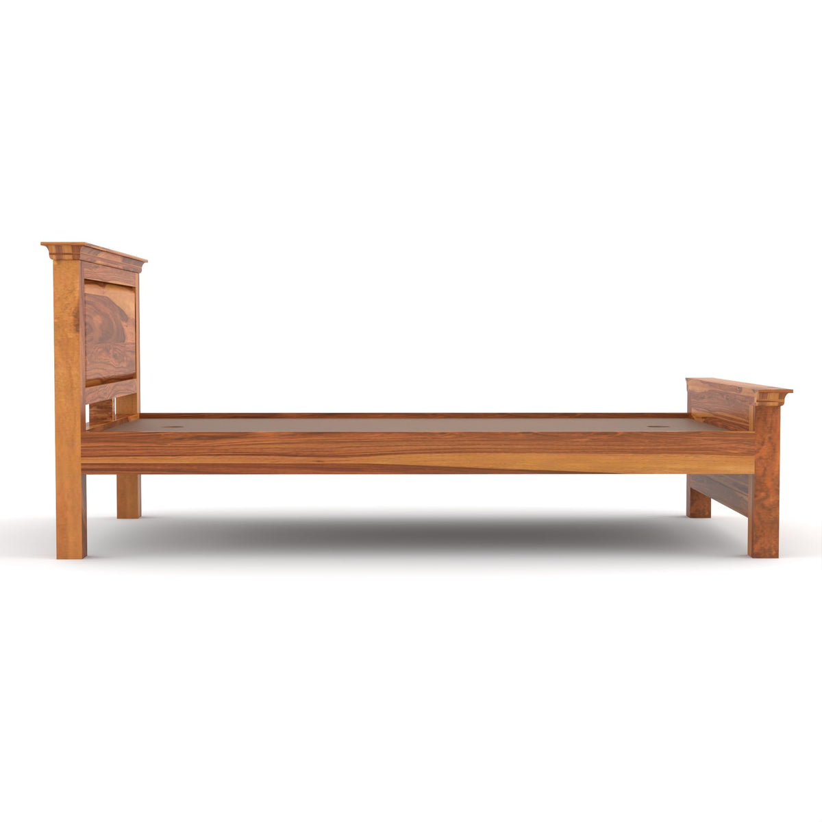 Bhagwati Art Sheesham Wood Single Bed without Storage – 1 Dalla Design – view 7