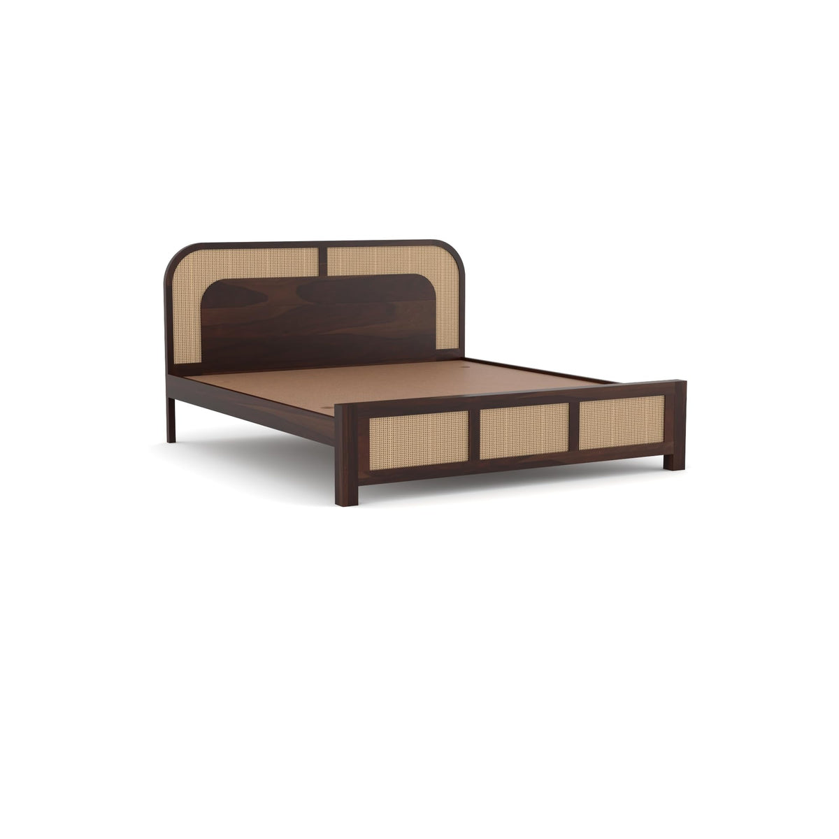 Bhagwati Art Sheesham Wood Bed without Storage – 5 Jali Rattan Cane – view 13