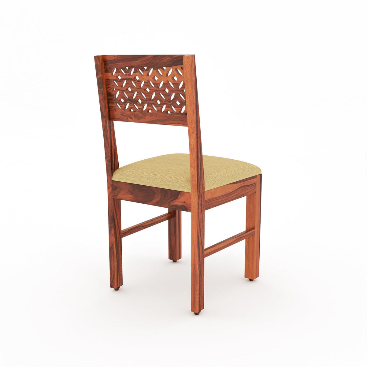 Bhagwati Art Sheesham Wood Dining Set with Glass Top – Round Design – view 8