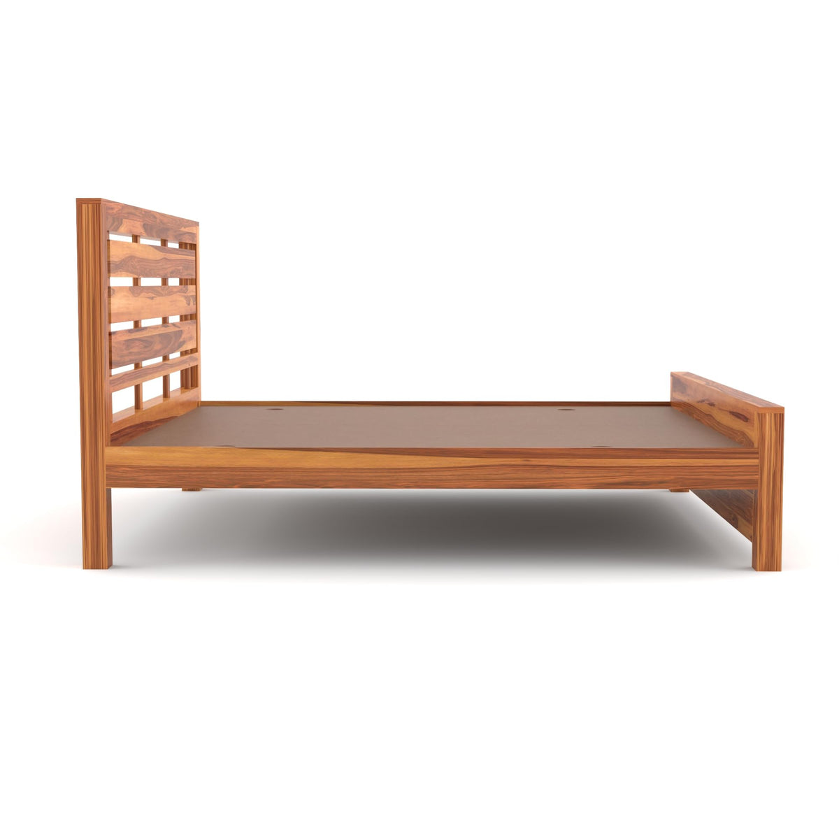Bhagwati Art Sheesham Wood Bed without Storage – 3 Fanti Design – view 7