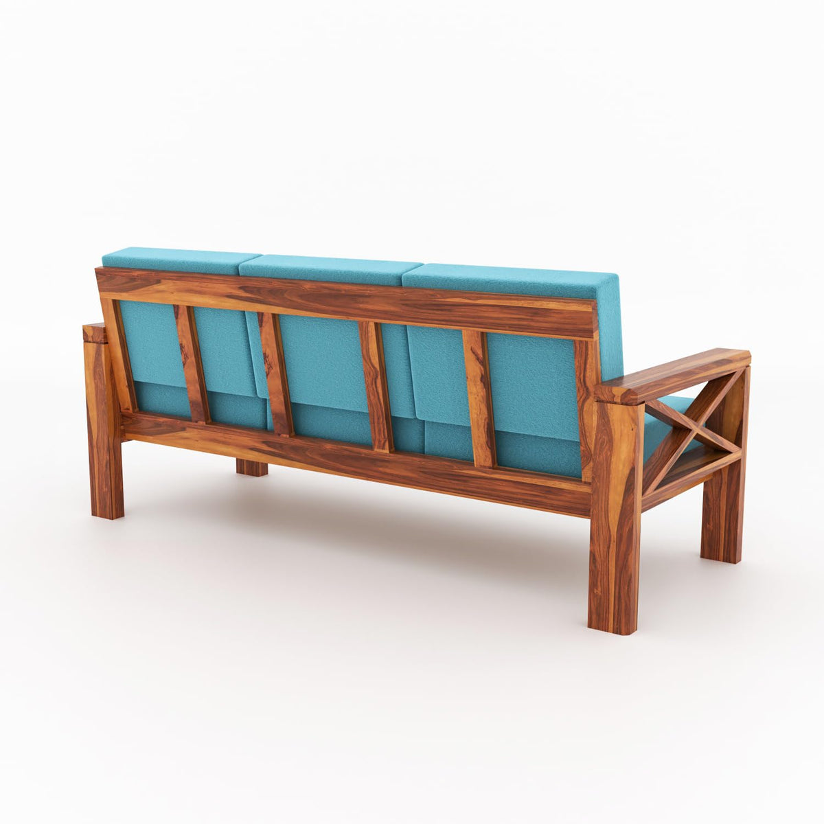 Bhagwati Art Sheesham Wood 7 Seater Sofa Set with X Design Armrests – view 8