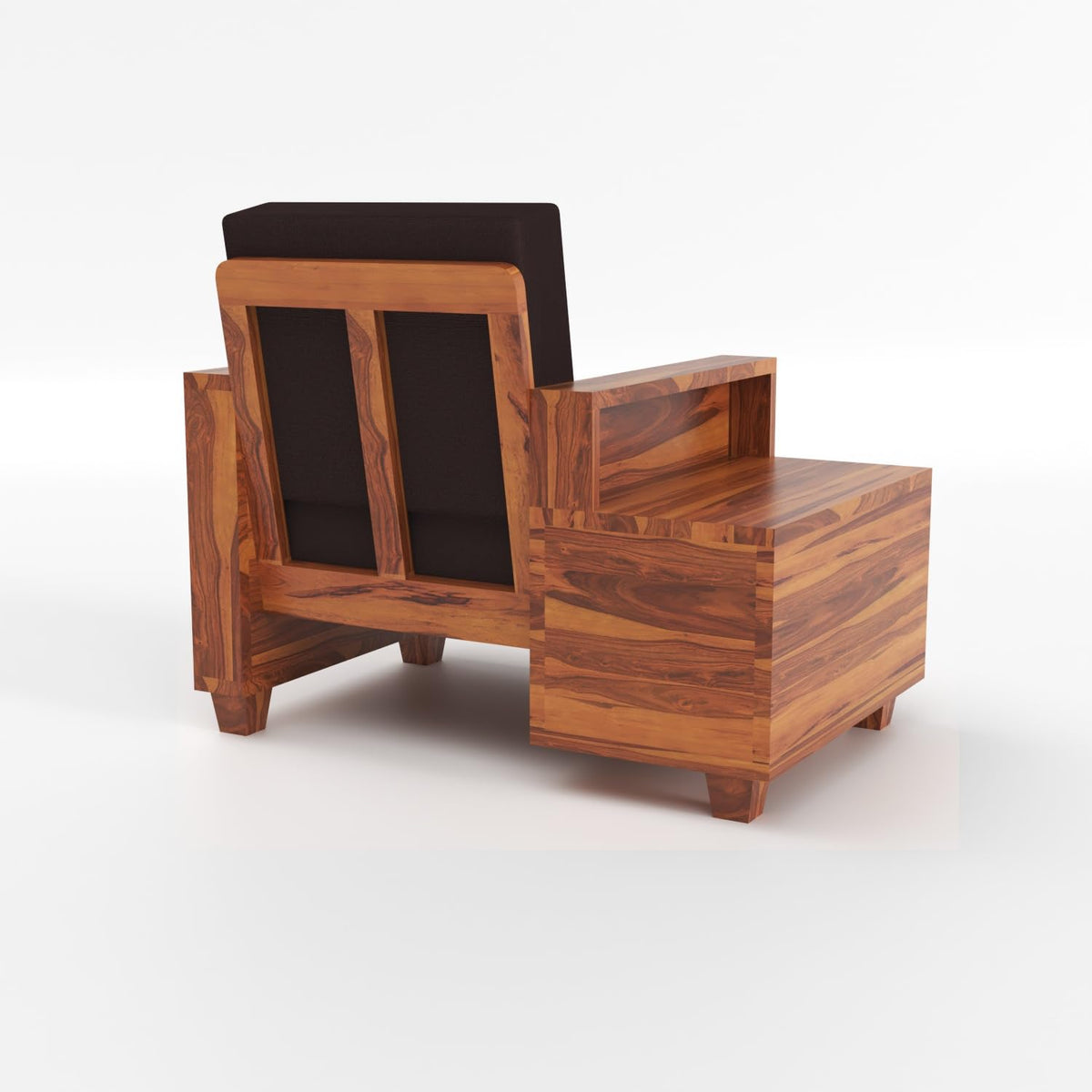 Bhagwati Art Sheesham Wood 1 Seater Sofa with Drawer Storage – view 10