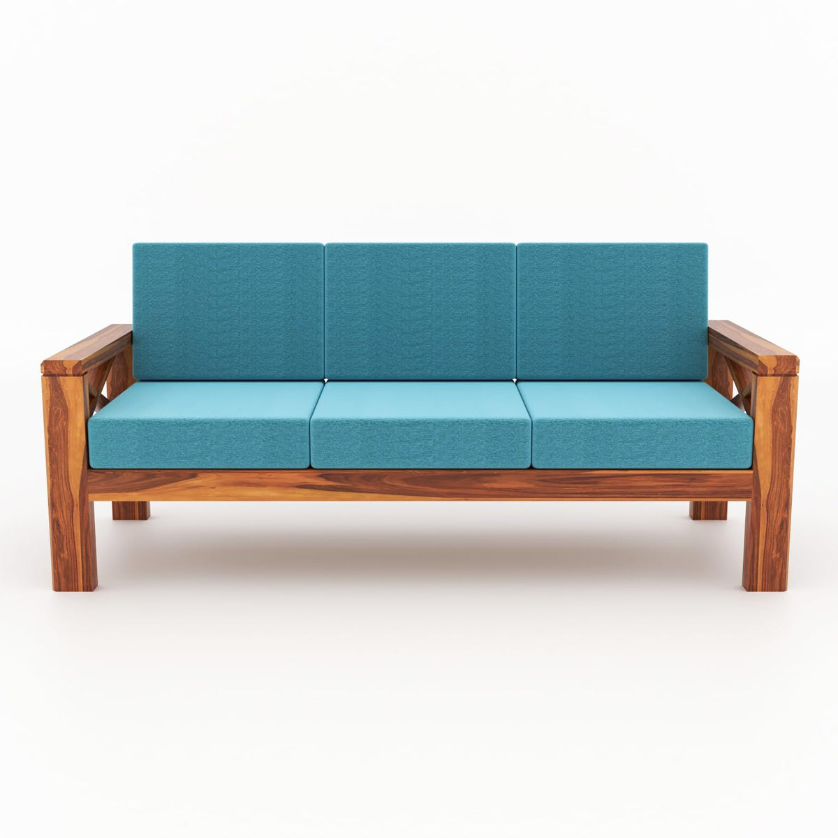 Bhagwati Art Sheesham Wood 7 Seater Sofa Set with X Design Armrests – view 9
