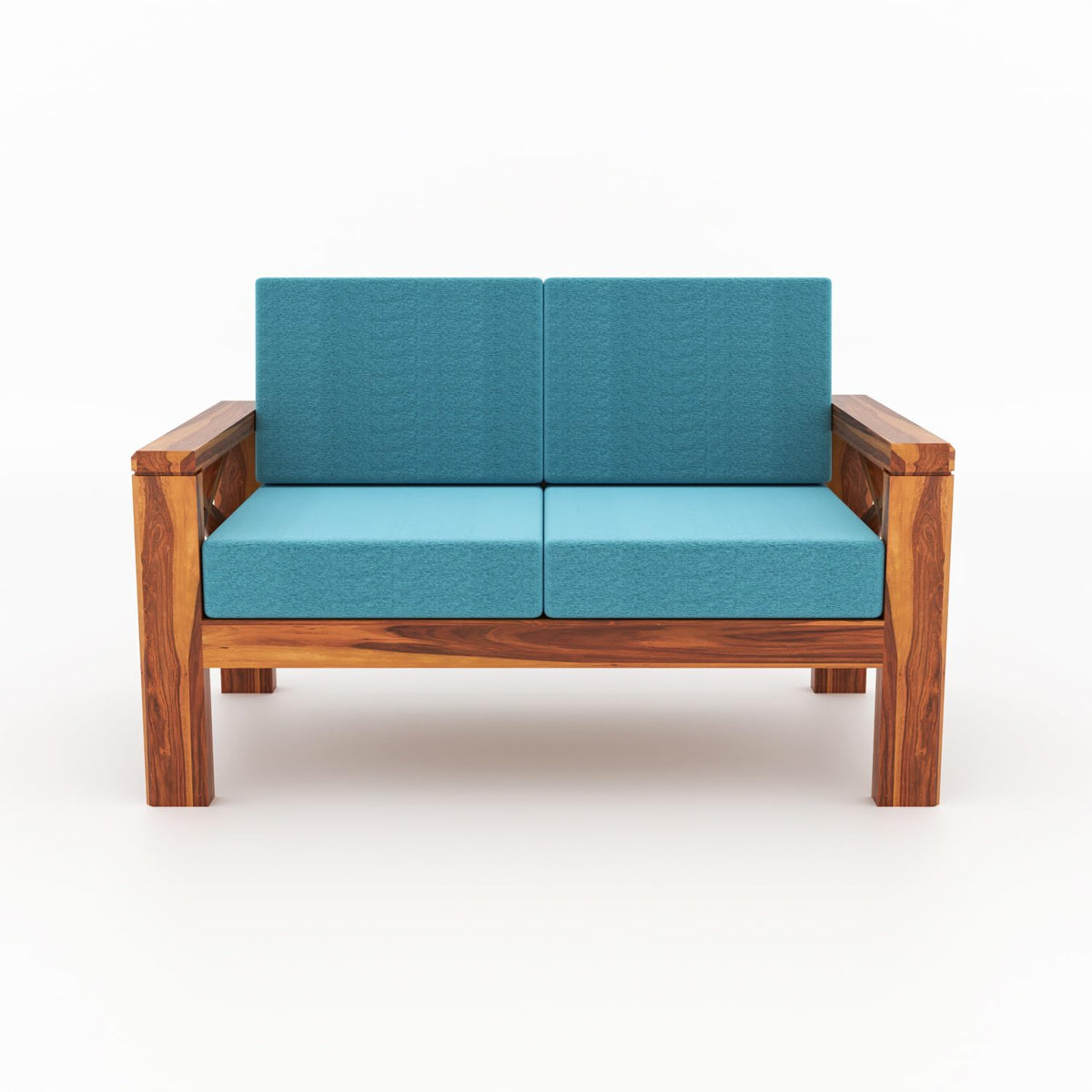 Bhagwati Art Sheesham Wood 7 Seater Sofa Set with X Design Armrests – view 5