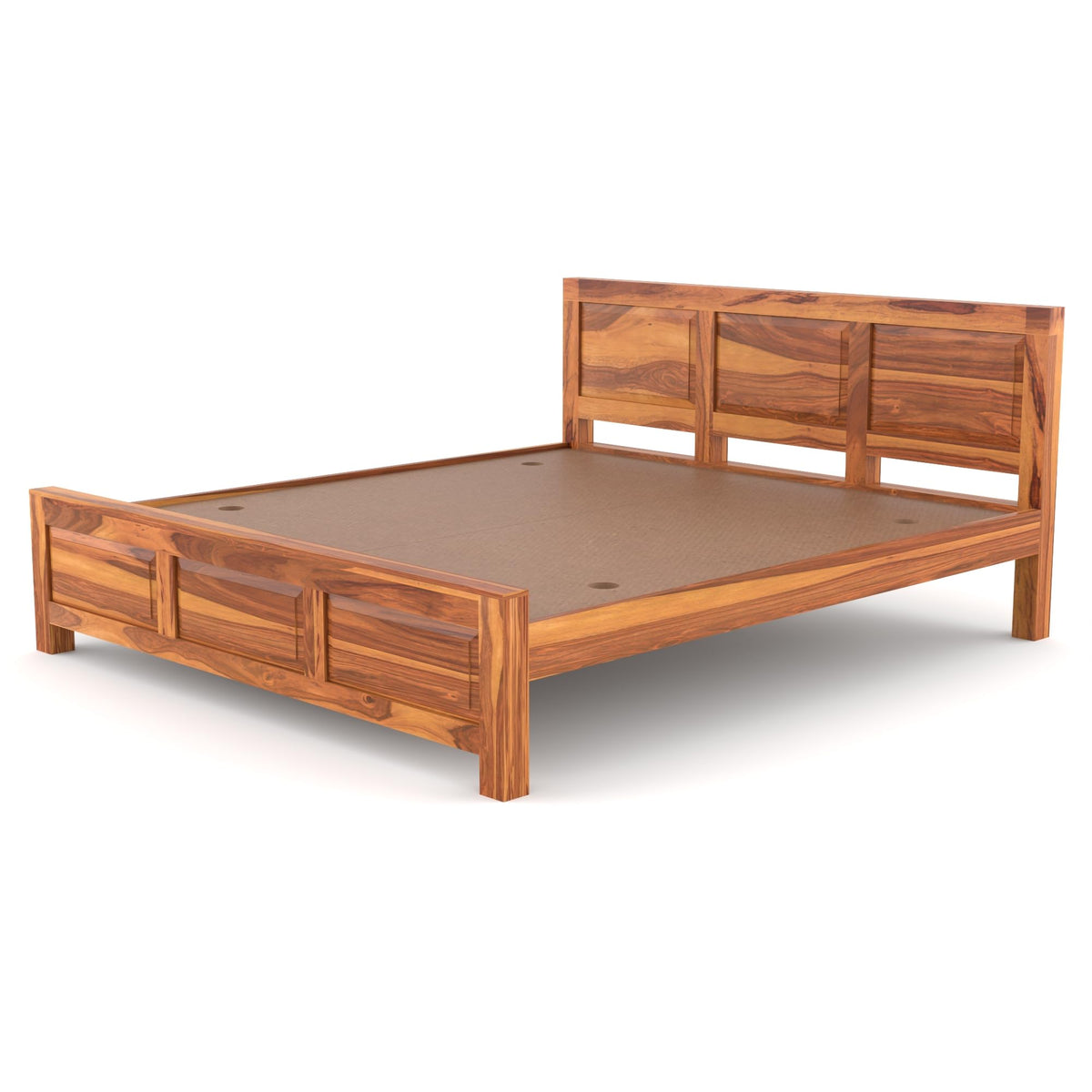 Bhagwati Art Sheesham Wood Bed without Storage – 3 Dalla Design – view 6