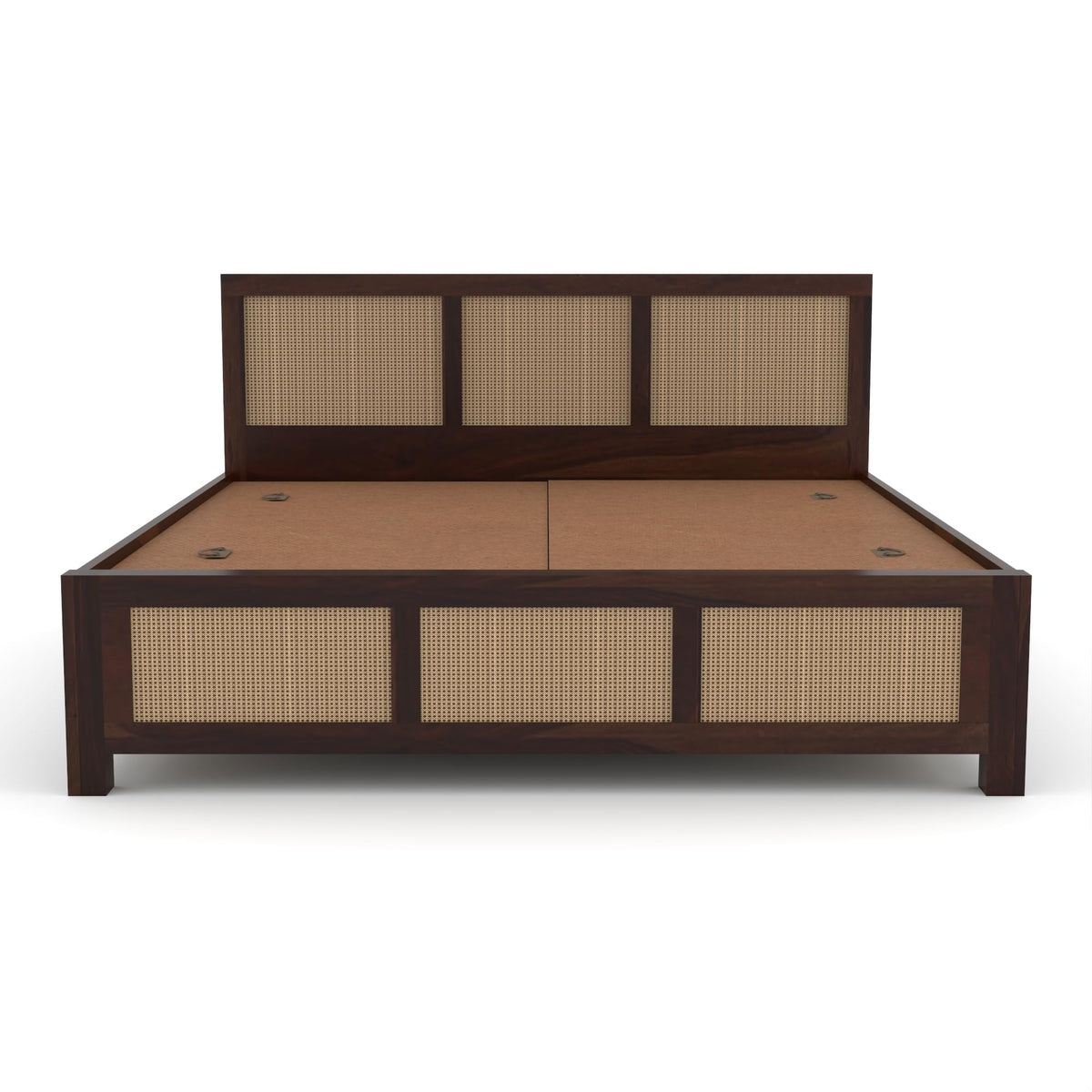 Bhagwati Art Sheesham Wood Bed with Box Storage – 6 Jali Rattan Cane – view 17