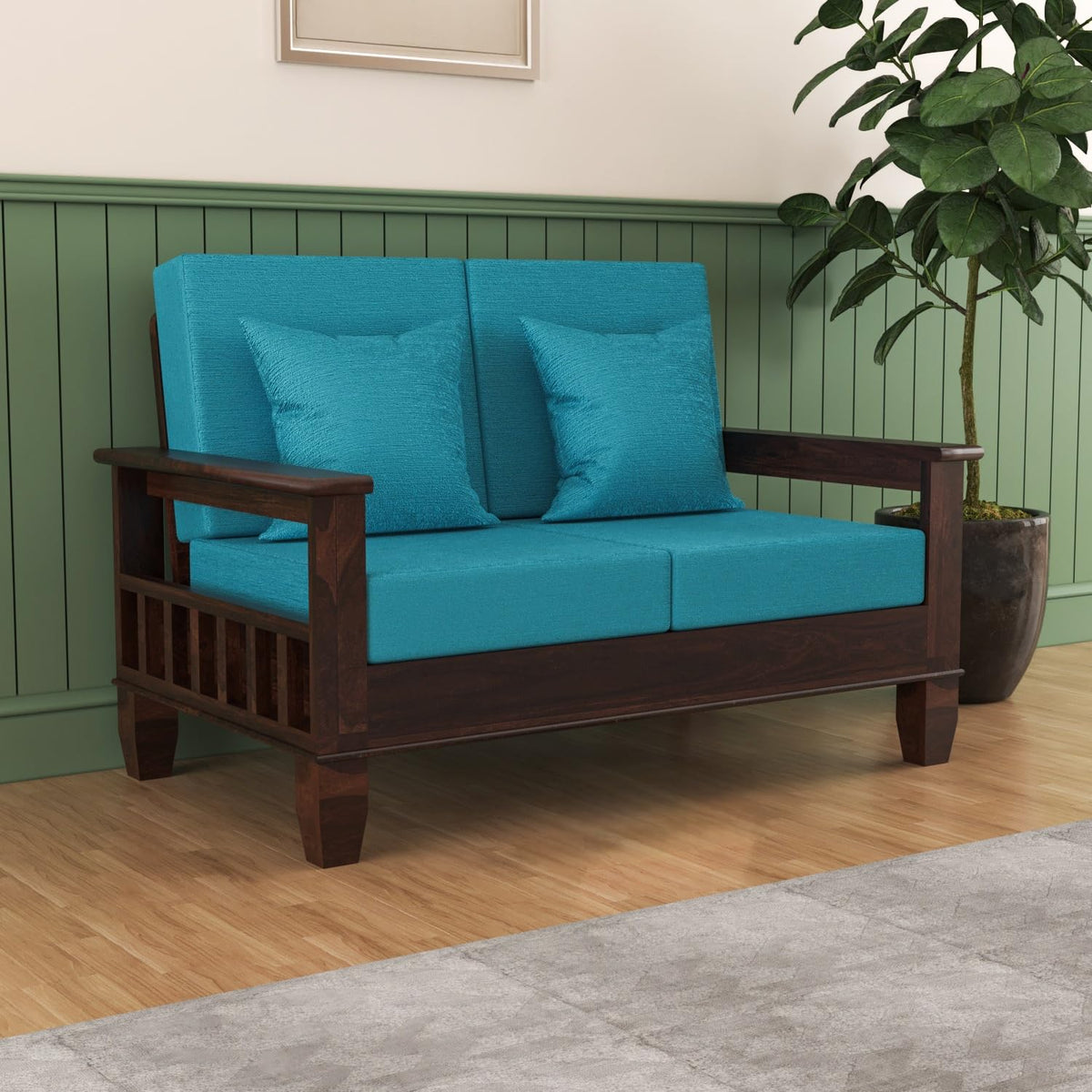 Bhagwati Art Sheesham Wood 2 Seater Sofa – Classic Design – view 6