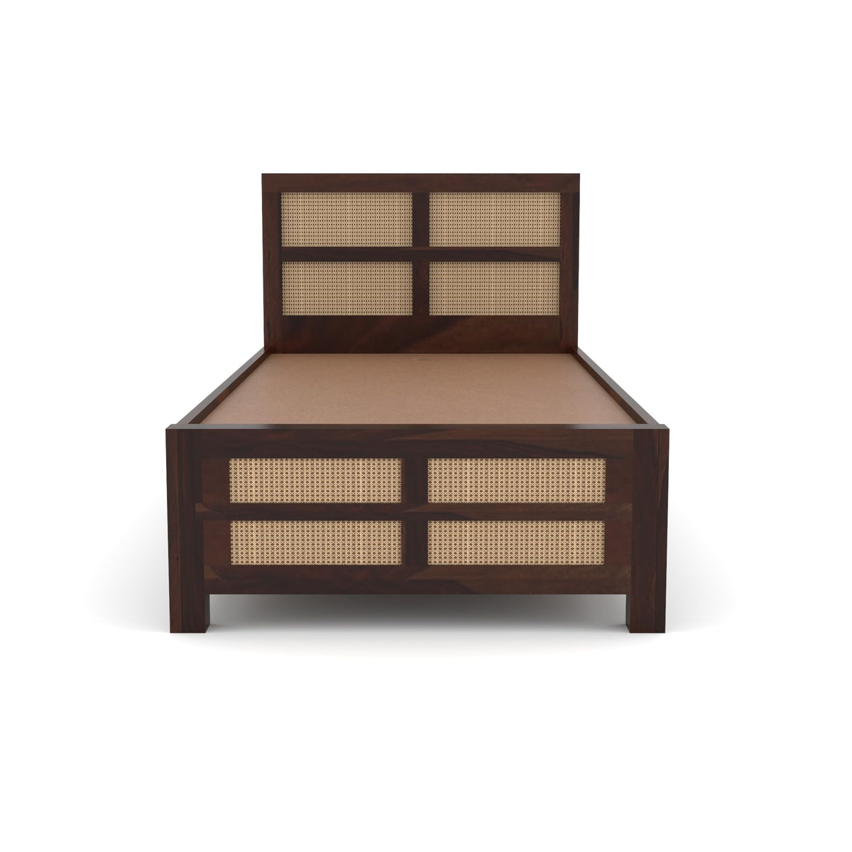 Bhagwati Art Sheesham Single Bed with Box Storage – 8 Jali Rattan Cane – view 13