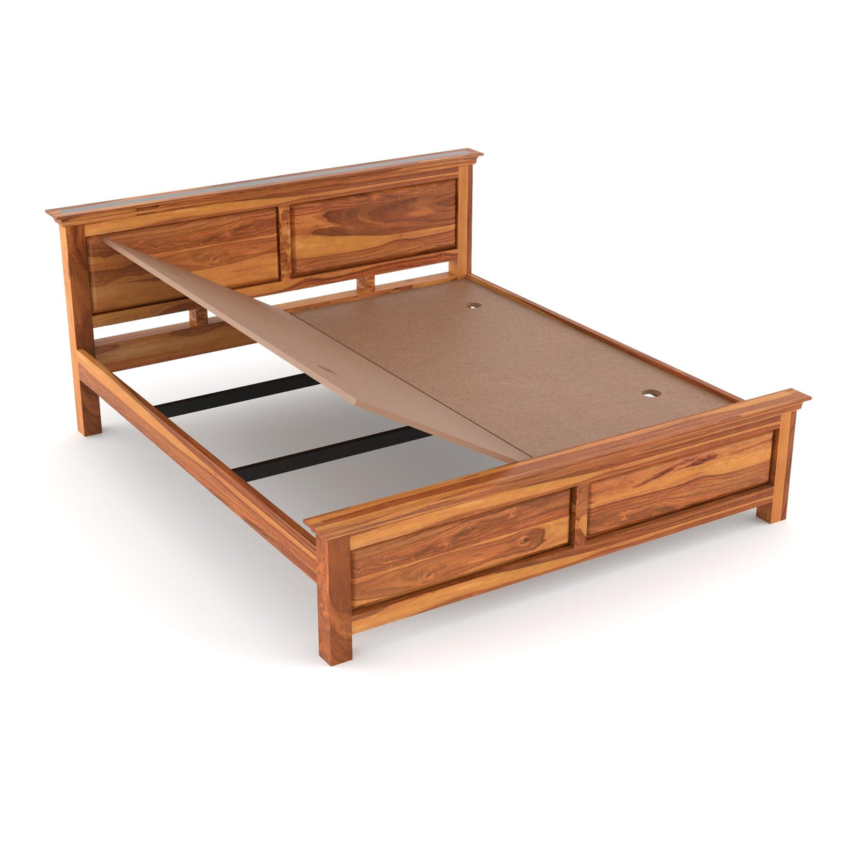 Bhagwati Art Sheesham Wood Bed without Storage – 2 Dalla Design – view 6