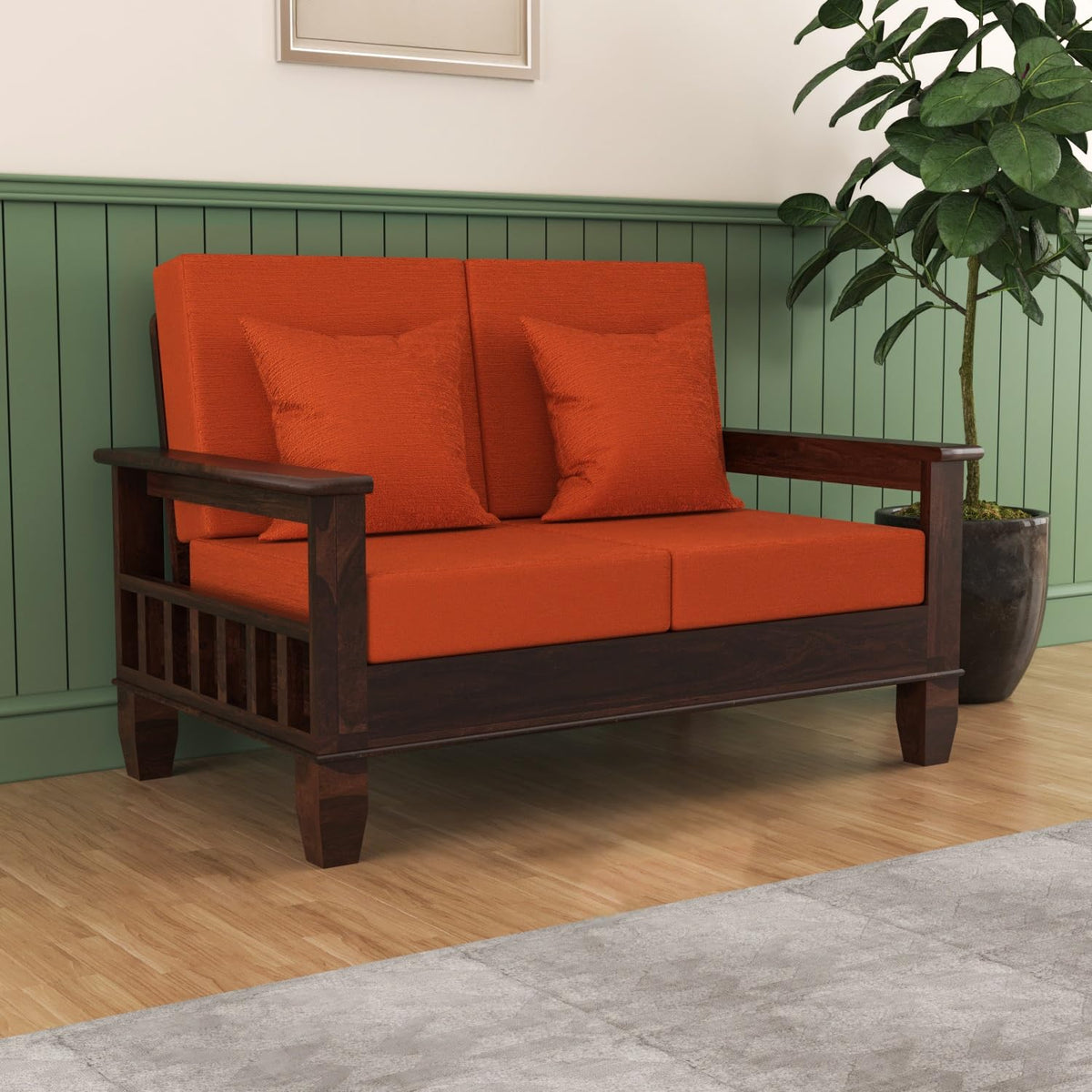 Bhagwati Art Sheesham Wood 2 Seater Sofa – Classic Design – view 26