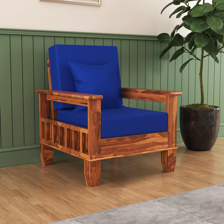 Bhagwati Art Sheesham Wood 1 Seater Sofa – Classic Design – view 1