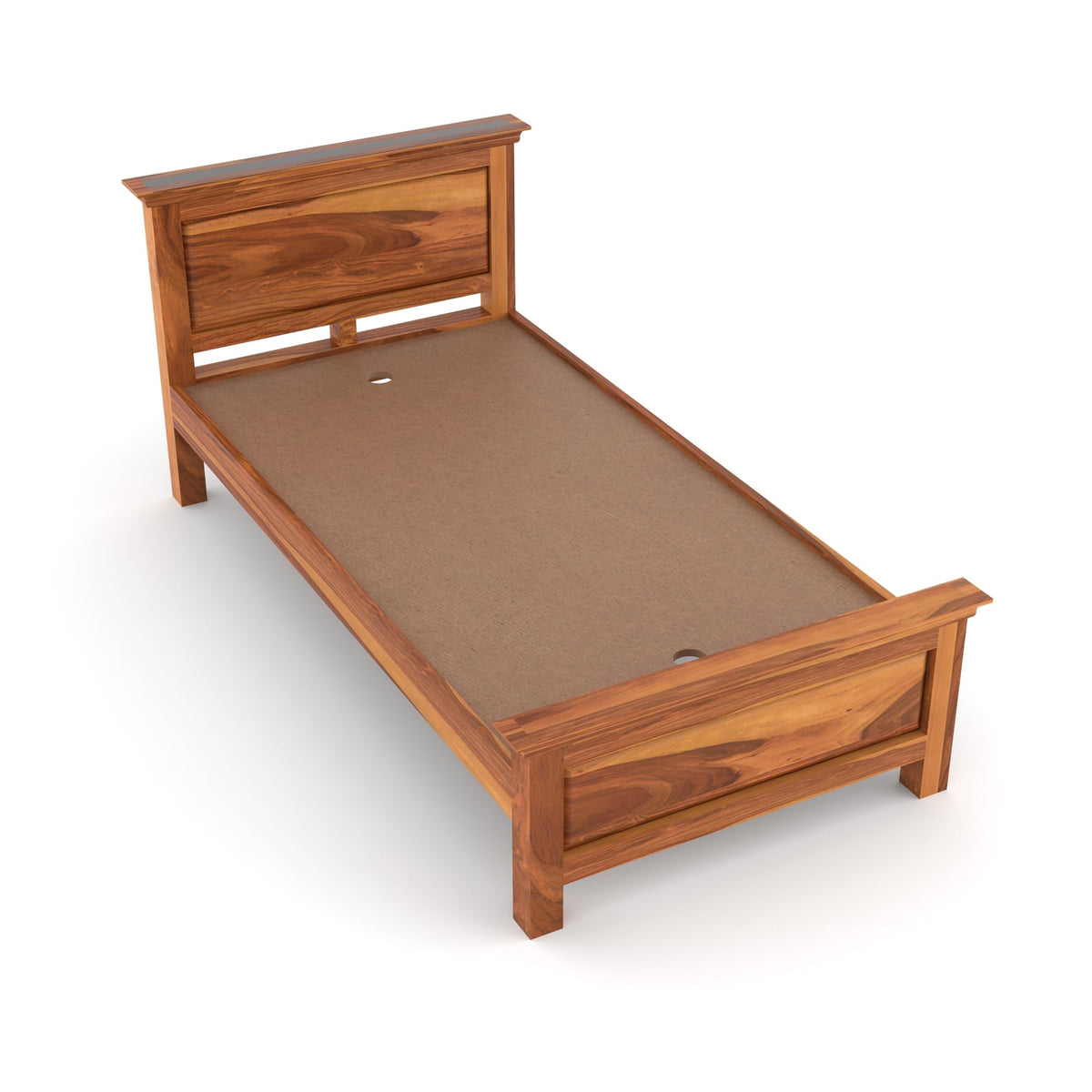 Bhagwati Art Sheesham Wood Single Bed without Storage – 1 Dalla Design – view 3
