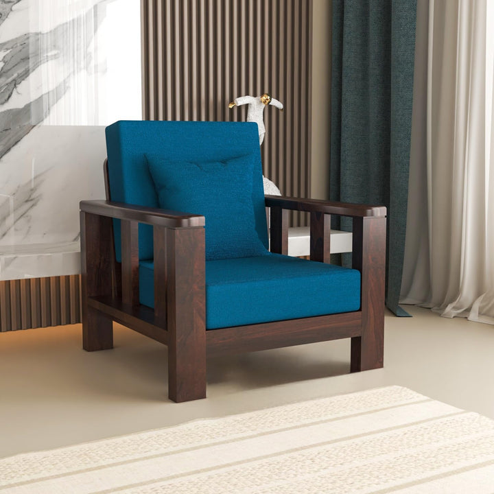 Bhagwati Art Sheesham Wood 1 Seater Sofa – Lounge Design – view 1