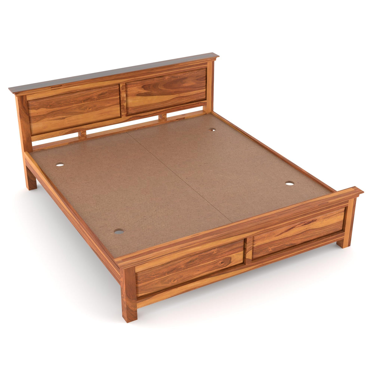 Bhagwati Art Sheesham Wood Bed without Storage – 2 Dalla Design – view 3