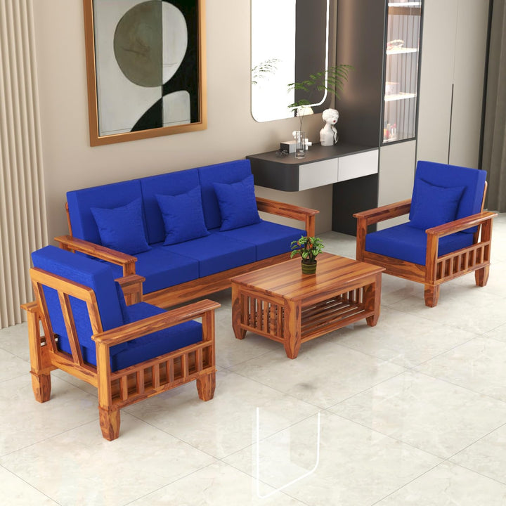 Bhagwati Art Sheesham Wood 5 Seater Sofa Set – Classic Design – view 1