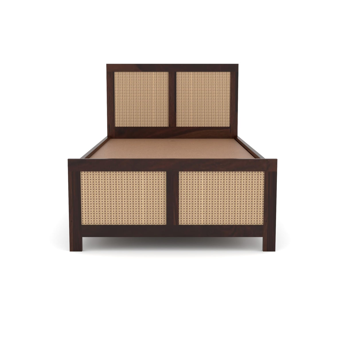 Bhagwati Art Sheesham Single Bed with Box Storage – 4 Jali Rattan Cane – view 14