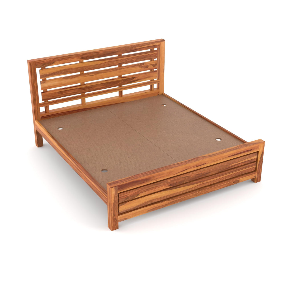 Bhagwati Art Sheesham Wood Bed without Storage – 3 Fanti Design – view 3
