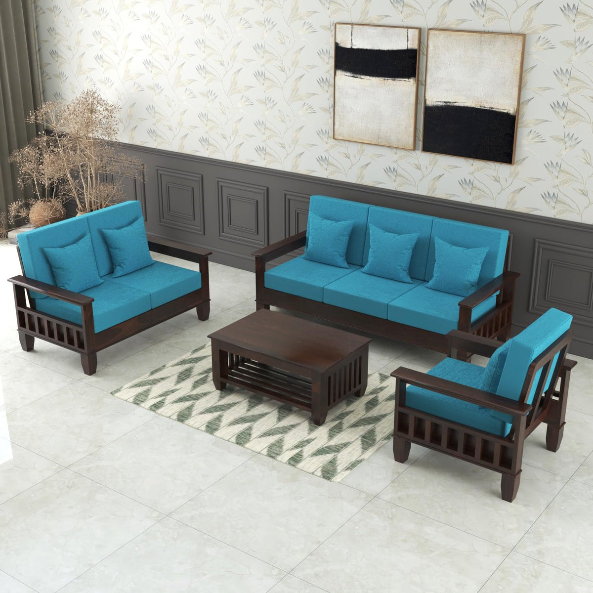 Bhagwati Art Sheesham Wood 6 Seater Sofa Set – Classic Design – view 9