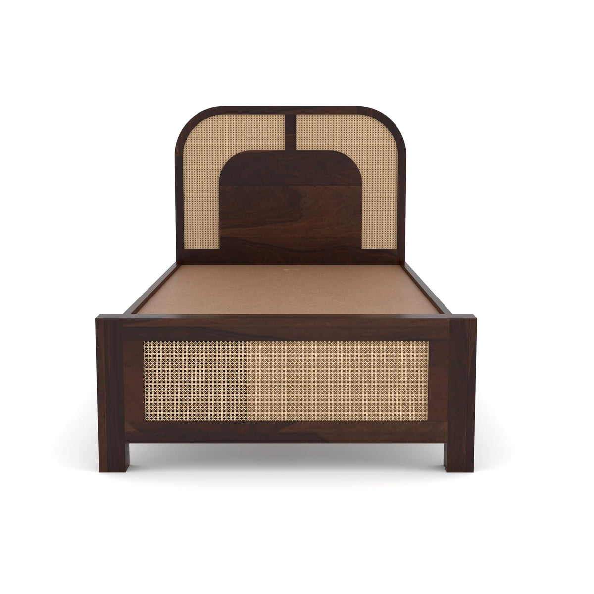 Bhagwati Art Sheesham Single Bed without Storage – 5 Jali Rattan Cane – view 11