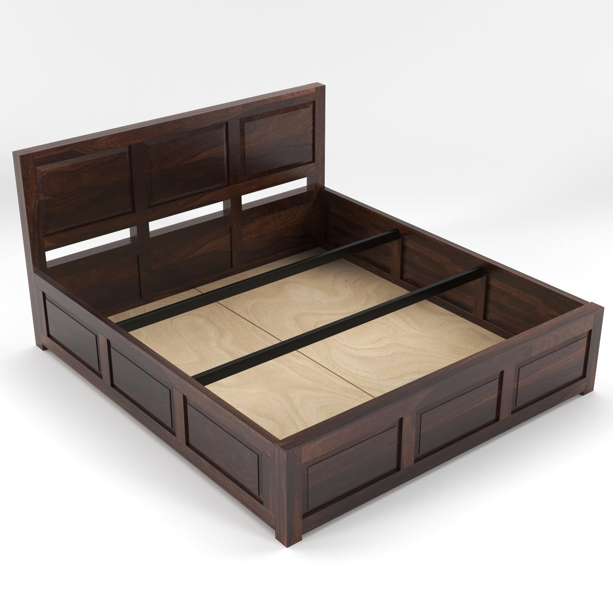 Bhagwati Art Sheesham Wood Bed with Box Storage – 3 Dalla Design – view 11
