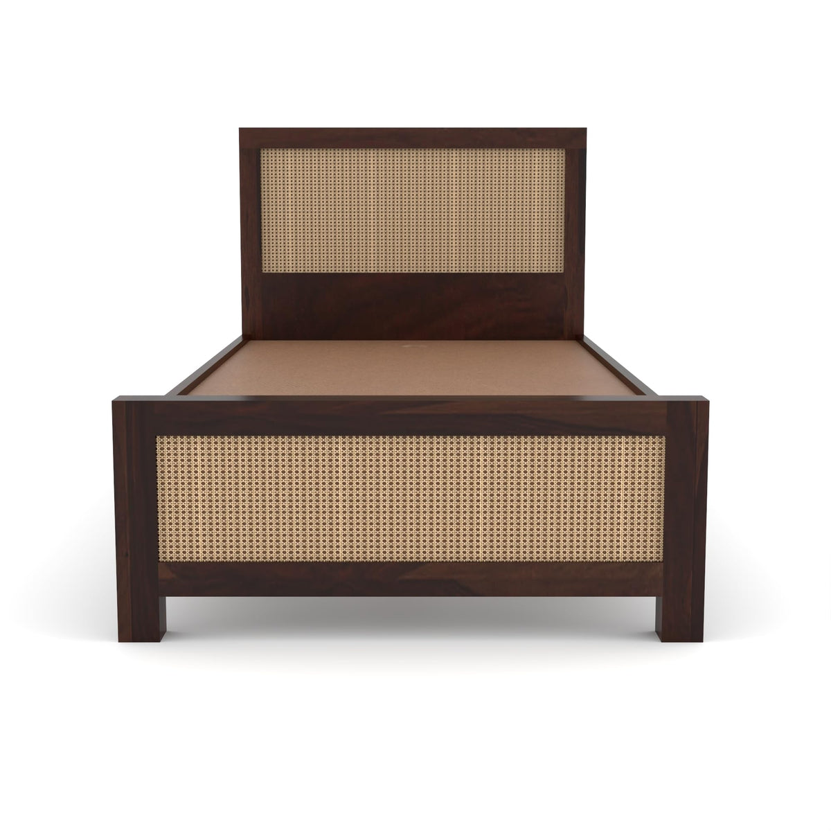 Bhagwati Art Sheesham Single Bed without Storage – 2 Jali Rattan Cane – view 11