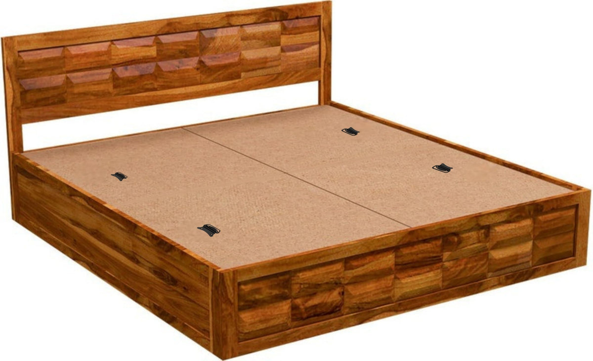 Box storage compartment of the Barfi bed with storage platform panels