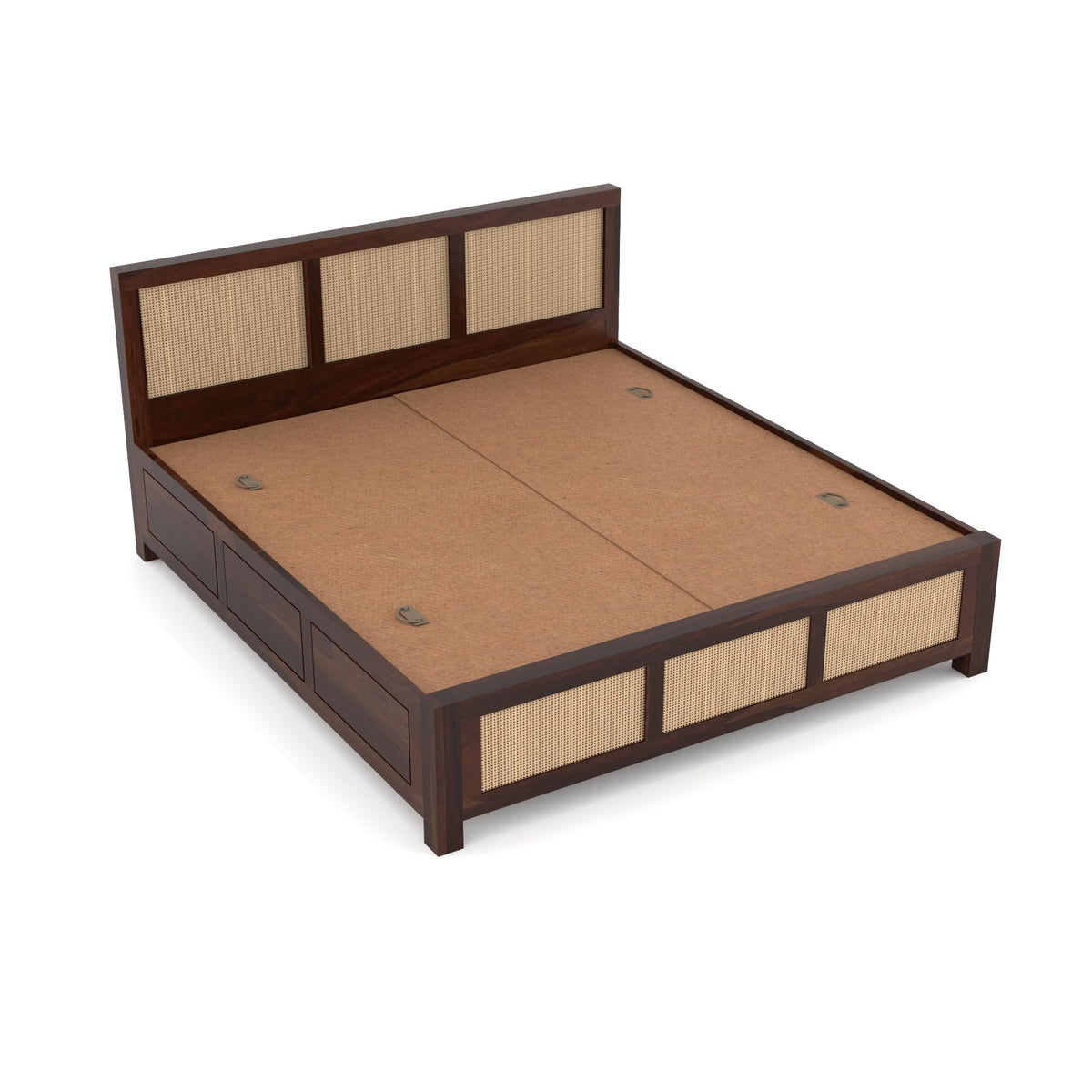 Bhagwati Art Sheesham Wood Bed with Box Storage – 6 Jali Rattan Cane – view 14